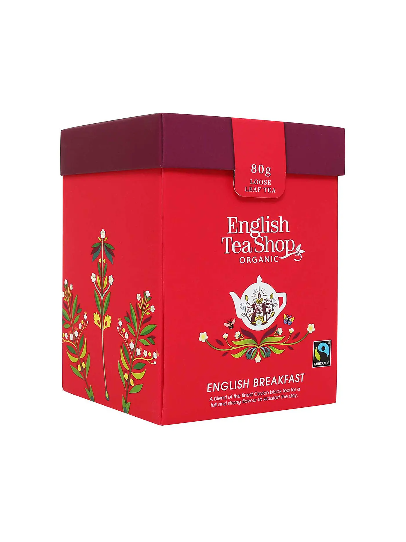ENGLISH TEA SHOP | English Breakfast, BIO Fairtrade, Loser Tee, 80g Box | 
